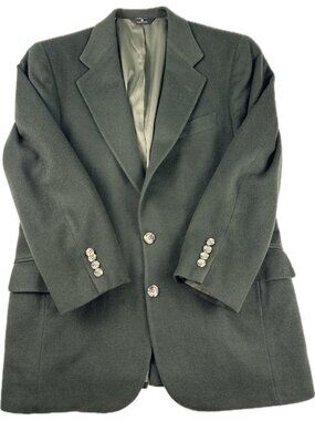Polo University Club Ralph Lauren Camel Hair Blazer Sport Coat 42R Green VTG USA